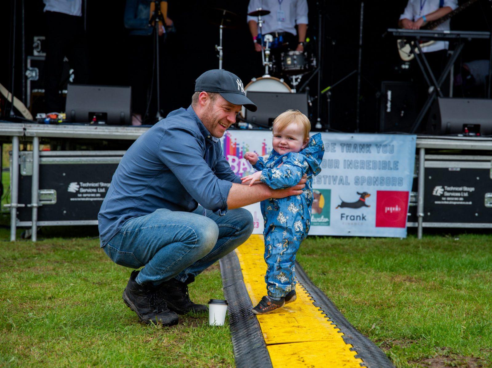 Father and toddler at Lotherton Hall music festival