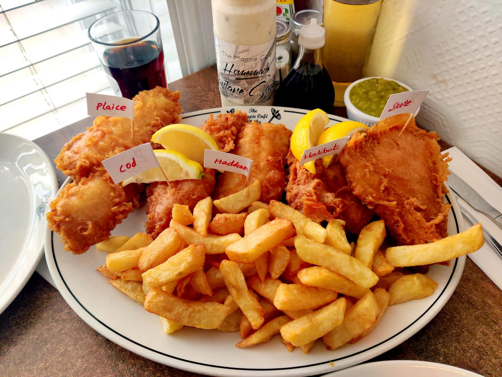 Fish & Chips at The Magpie Cafe in Whitby