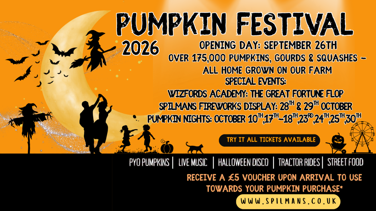 Halloween Events in Yorkshire - Pumpkin Festival at Spilmans